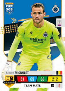 Simon Mignolet Club Brugge 2023 FIFA 365 Team Mate #28